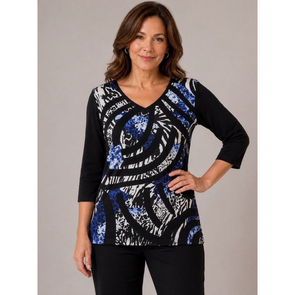 ALFRED DUNNER HIGH ROLLER  3/4-SLEEVE SIZE L